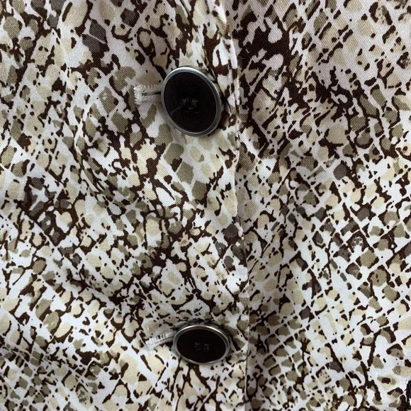 7TH Avenue Womens Jacket Blazer Career Snake Skin Print Neutral Women's Sz 10 - Picture 9 of 10